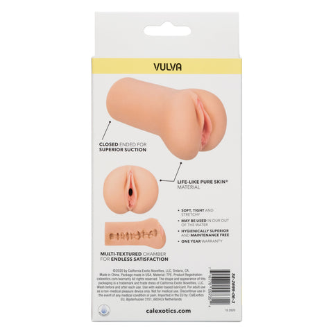 Boundless Flesh Pink Vulva Masturbator Realistic Ultra Soft Strokers - Manual