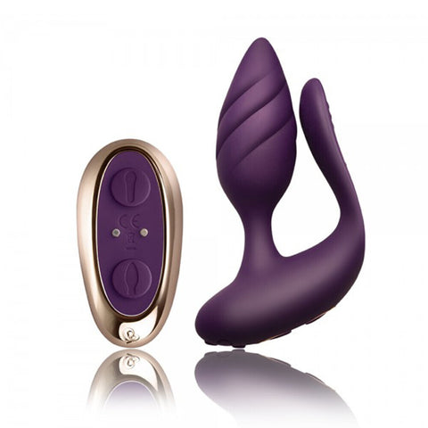 Rocks Off Cocktail Remote Control Couples Vibe Purple Couples Toys