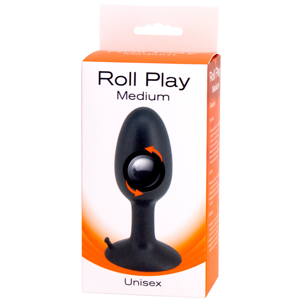 Roll Play Medium Unisex Butt Plug With Rolling Ball Secondary image