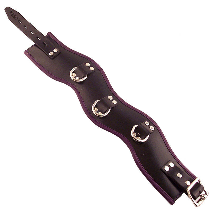 Rouge Garments Black And Purple Padded Posture Collar Default Title > Bondage Gear > Collars