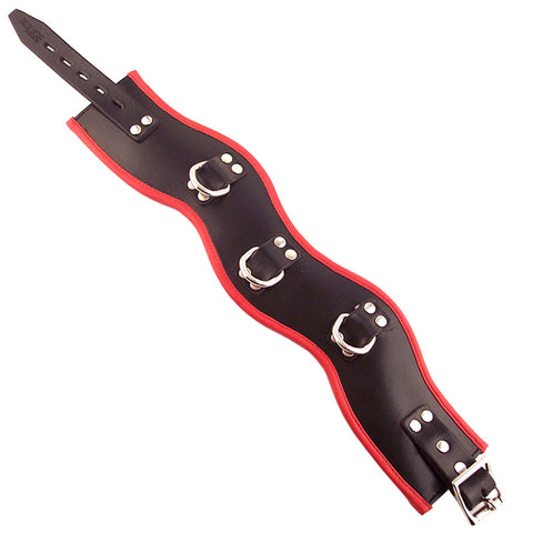 Rouge Garments Black Red Padded Posture Collar Leather Default Title > Bondage Gear > Collars