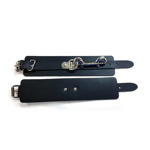 Rouge Garments Black Rubber Adjustable Wrist Cuffs Pair > Bondage Gear > Handcuffs