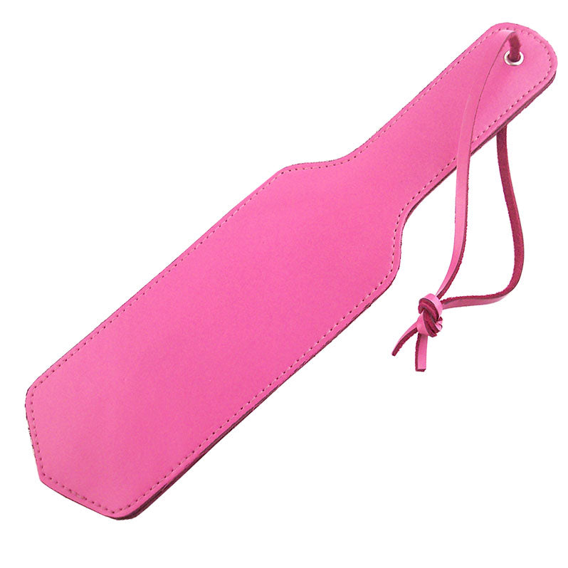 Rouge Garments Pink Leather Paddle Double Sided Design Default Title > Bondage Gear > Paddles Main image
