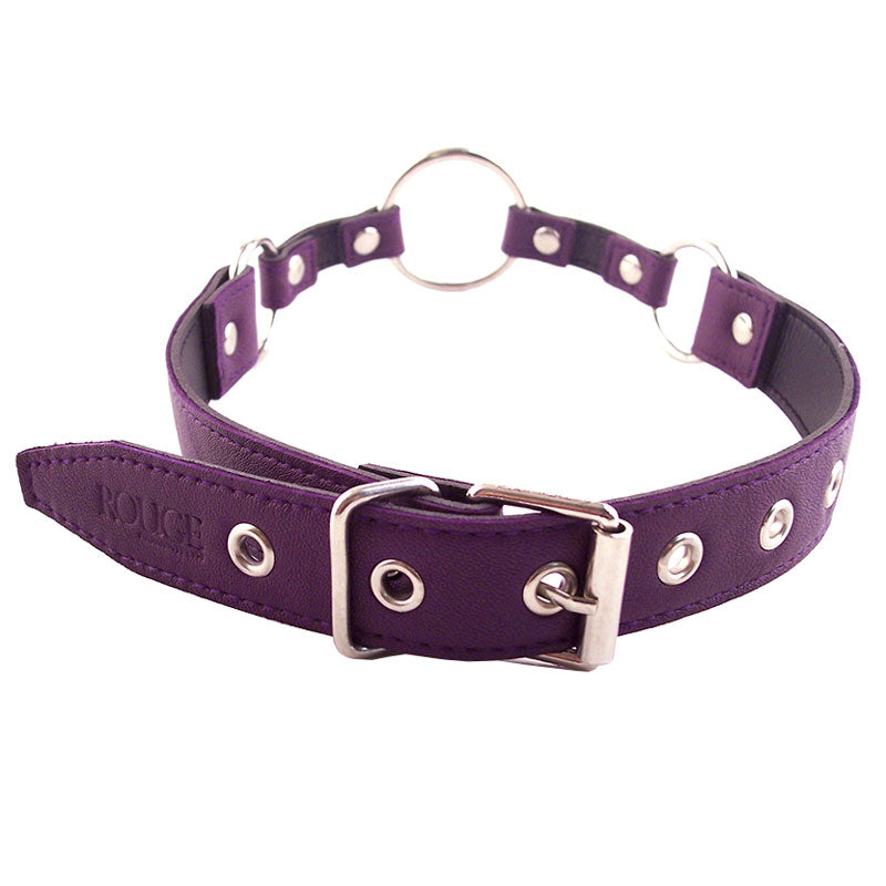 Rouge Garments Purple O Ring Gag Leather Bondage Adjustable > Bondage Gear > Gags and Bits