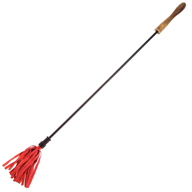 Rouge Garments Red Wooden Handle Riding Crop Deluxe Default Title > Bondage Gear > Crops Main image