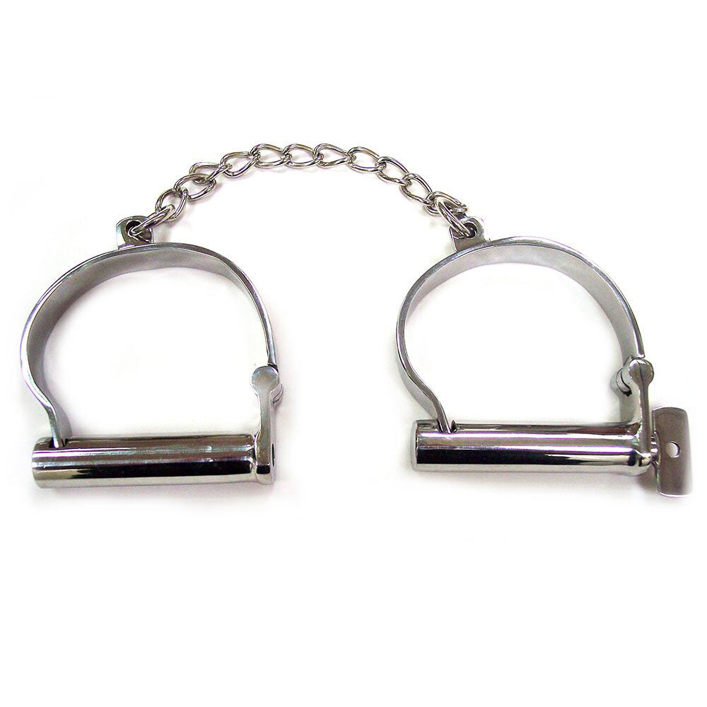 Rouge Stainless Steel Ankle Shackles With Comfort Lining Default Title > Bondage Gear > Restraints
