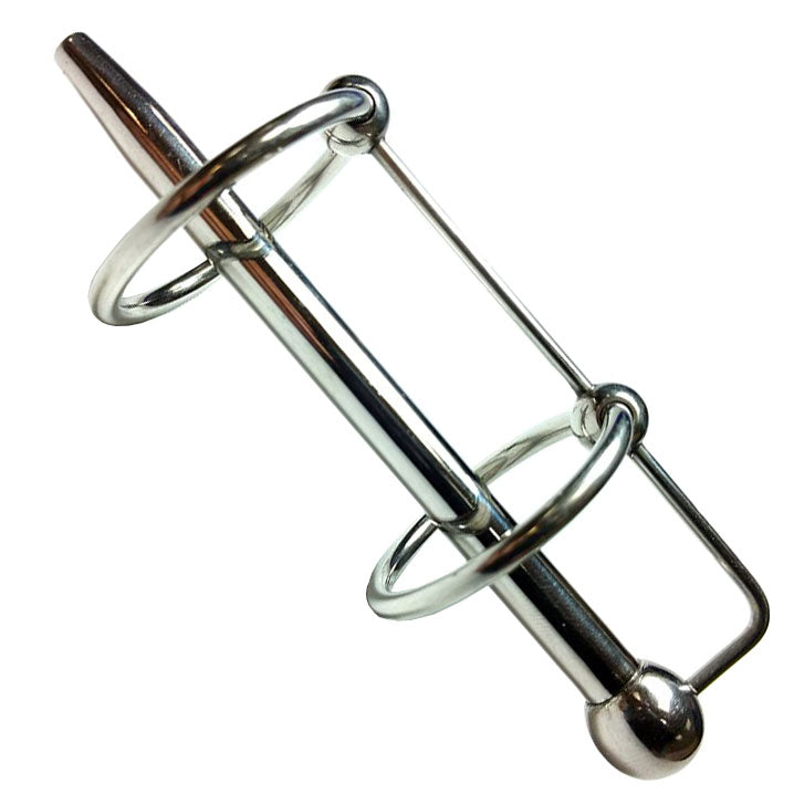 Rouge Stainless Steel Double Ring Sperm Stopper Toy > Sex Toys For Men > Sounding Rods Main image