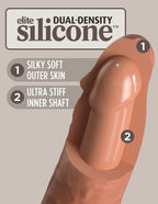 Pipedream King Cock Elite 8 Inch Dual Density Vibrating Silicone Cock > Vibrators > Realistic Vibrators