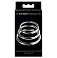 Sportsheets Seamless Metal O-Rings Set – Nickel-Free Metal 1.5 Inch, 1.75 Inch, 2 Inch Rings Accessory > Dildos > Strap On Harnesses