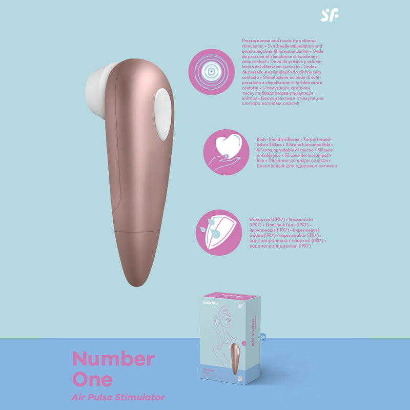 Satisfyer 1 - Pressure Wave Vibrator for Travel Pleasure Rose Gold STIMULATORS