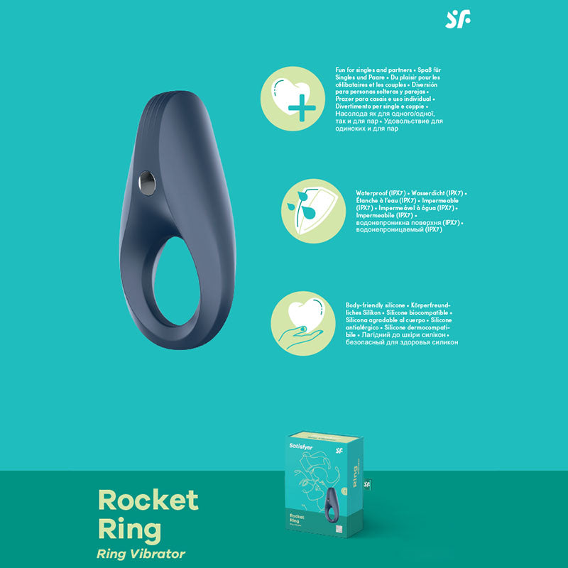 Satisfyer Ring 1 Rocket Silicone Flexible Cock Ring Sleeve Default Title > Sex Toys > Couples Toys