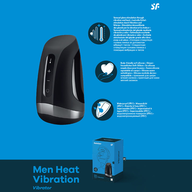Satisfyer Men Heat and Vibration Masturbator – Warming Technology Masturbator Device Default Title > Sex Toys For Men > Masturbators > Vibrating