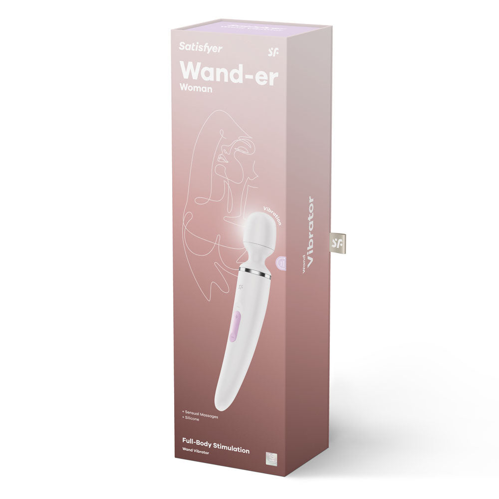 Satisfyer Wand-er Woman Rechargeable Massage Wand – White Massage Wand White > Sex Toys > Massage Wands