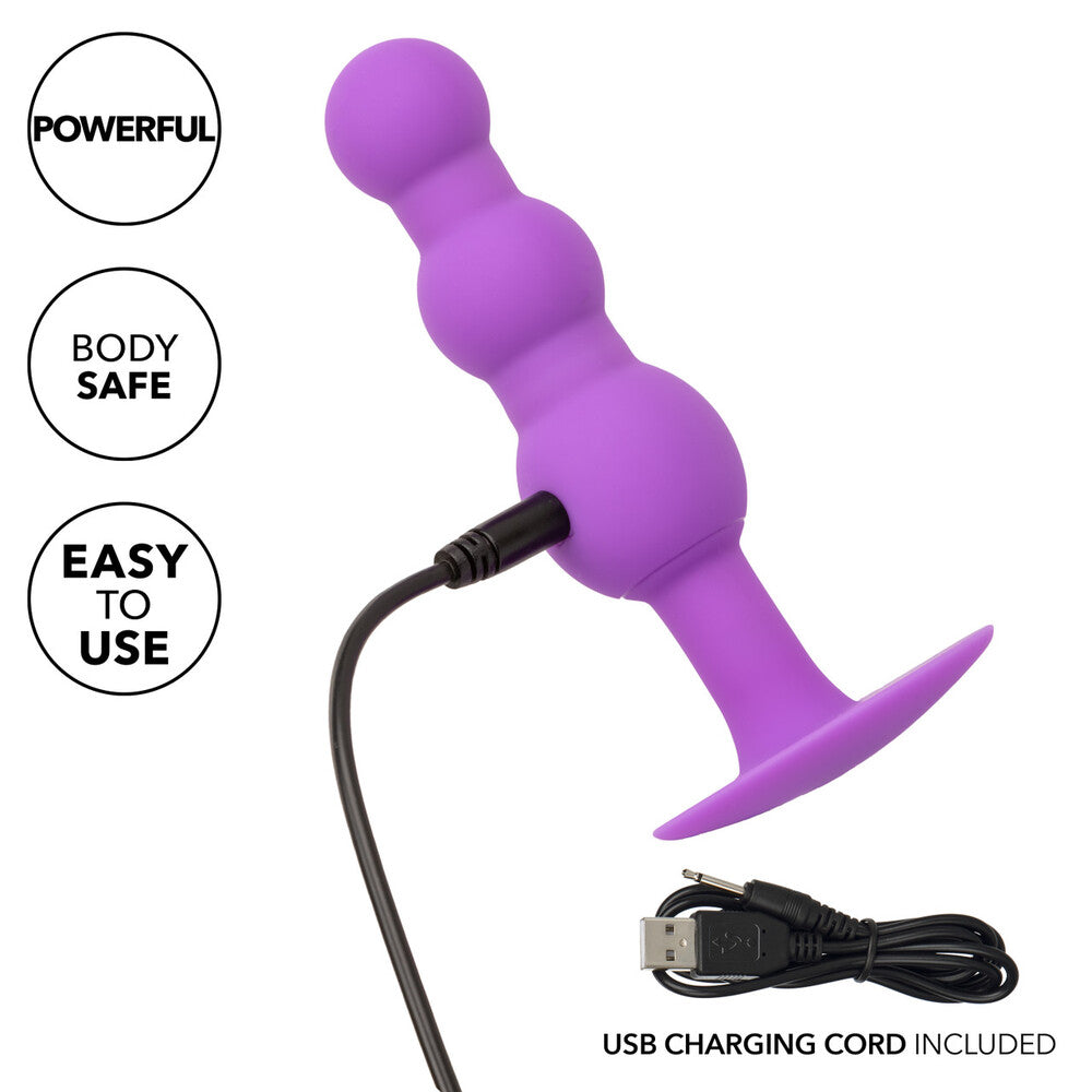 First Time Vibraing Beaded Probe Butt Plugs