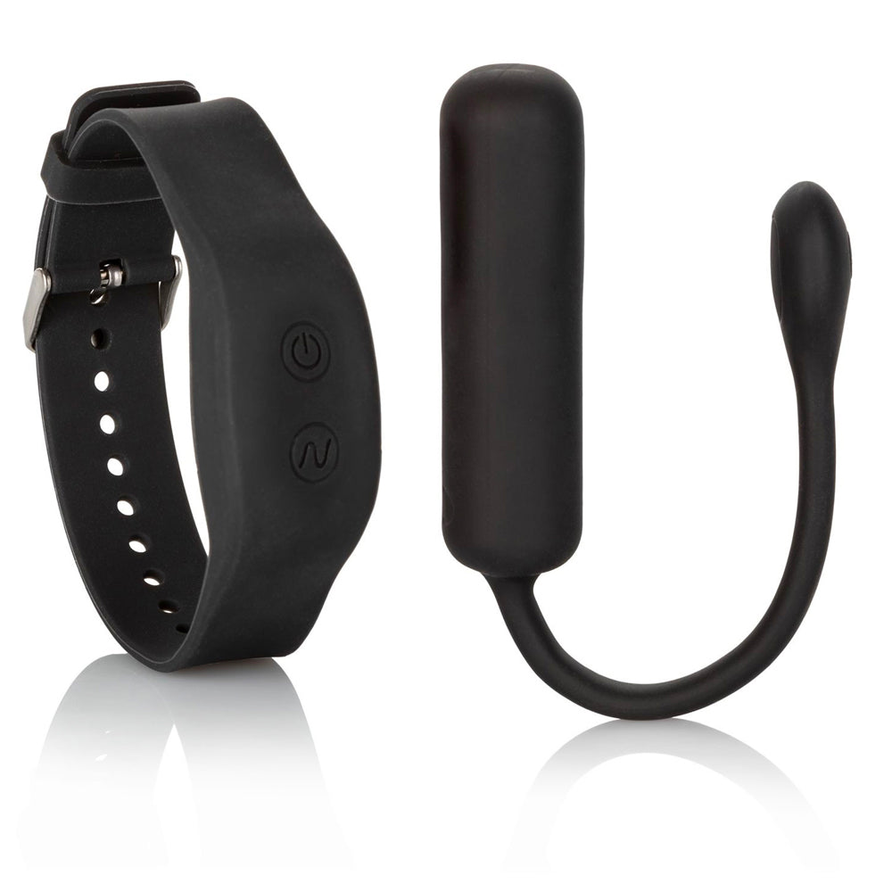 Rechargeable Wristband Remote Petite Bullet Vibrator Black BULLETS