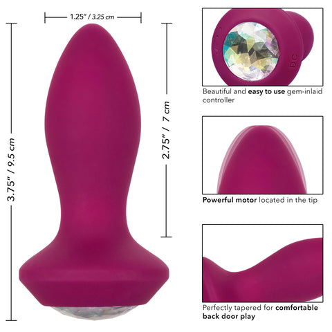 Power Gem Butt Plug Vibrating Crystal Probe PETITE Butt Plugs