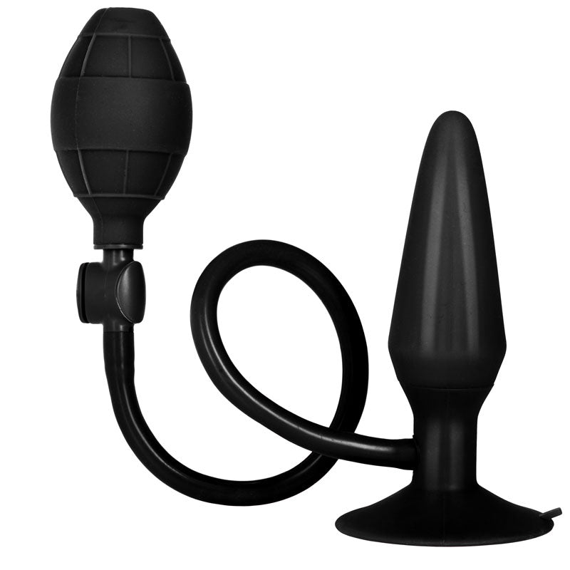 Black Booty Call Pumper Silicone Inflatable Medium Anal Plug Default Title > Anal Range > Anal Inflatables