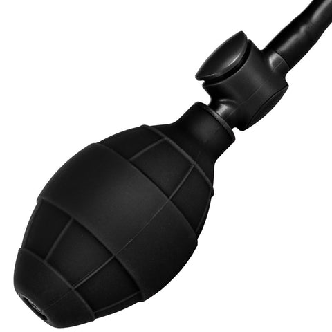 Black Booty Call Pumper Silicone Inflatable Small Anal Plug > Anal Range > Anal Inflatables