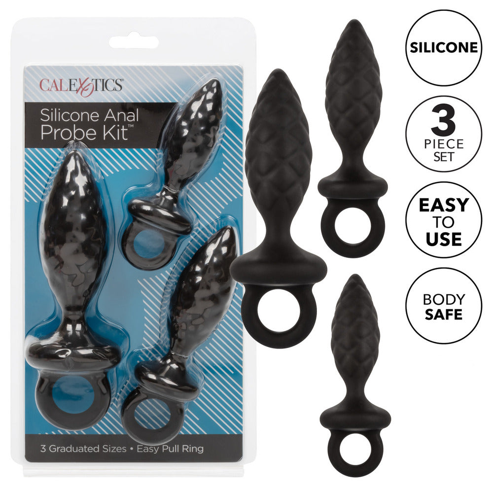 3 Piece Silicone Anal Probe Kit > Anal Range > Butt Plug Kits