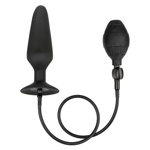 CalExotics Xl Silicone Inflatable Anal Butt Plug With Bulb Black Butt Plugs