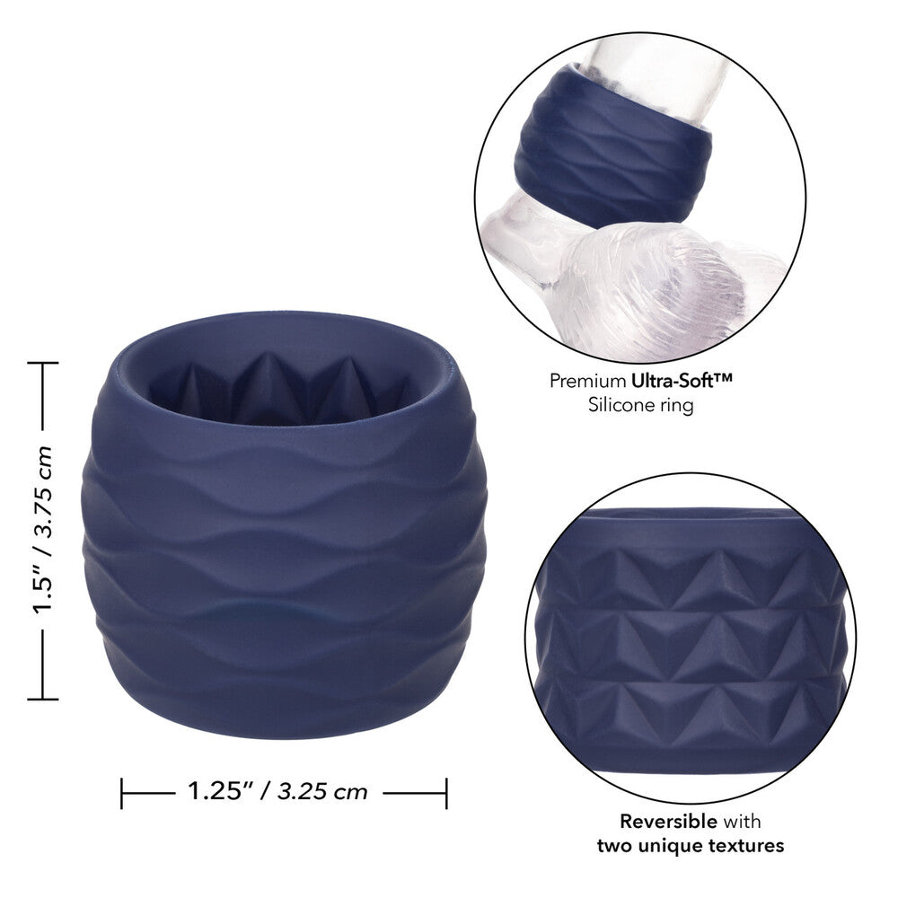 Viceroy Reverse Endurance Silicone Cock Ring With Dual Texture > Sex Toys For Men > Love Rings