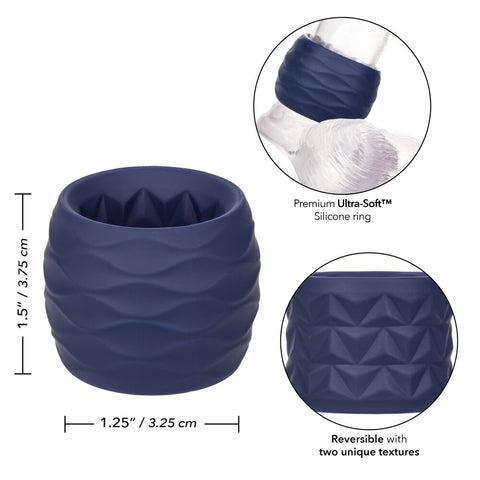 Viceroy Reverse Endurance Silicone Cock Ring With Dual Texture > Sex Toys For Men > Love Rings