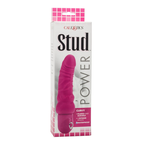 Power Stud Curvy Waterproof Vibrator 6.75 Inch Slim Pink > Realistic Dildos and Vibes > Penis Vibrators