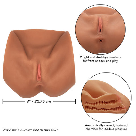 Stroke It Life Size Realistic Pussy Masturbator Brown Assturbators