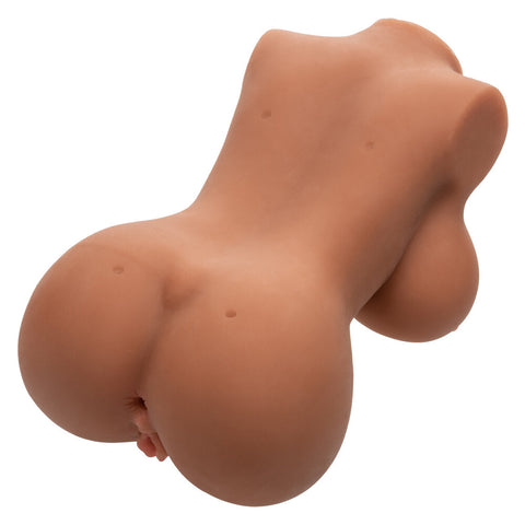 Stroke It Body Banger Male Masturbator Real Flesh Brown Strokers - Manual