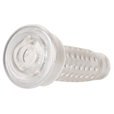 Optimum Series Realistic Stroker Pump Sleeve Pussy 6 Inch Clear Strokers - Manual