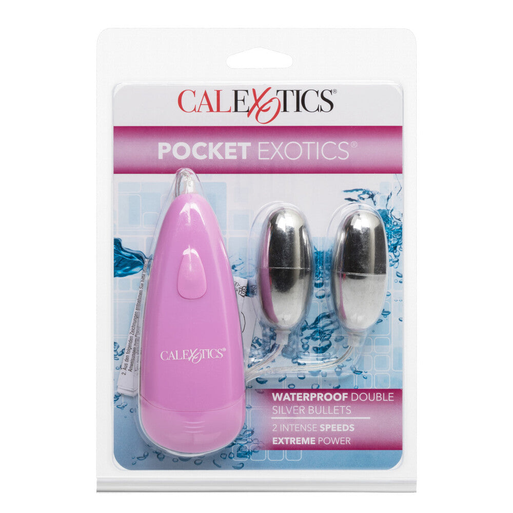 Pocket Exotics Waterproof Double Bullet Compact Vibrator > Sex Toys For Ladies > Vibrating Eggs