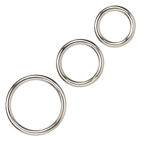 3 Piece Silver Ring Set Silver COCK RING Set