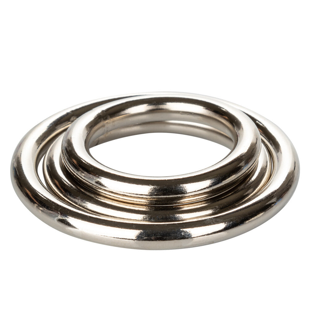3 Piece Silver Ring Set COCK RING Set