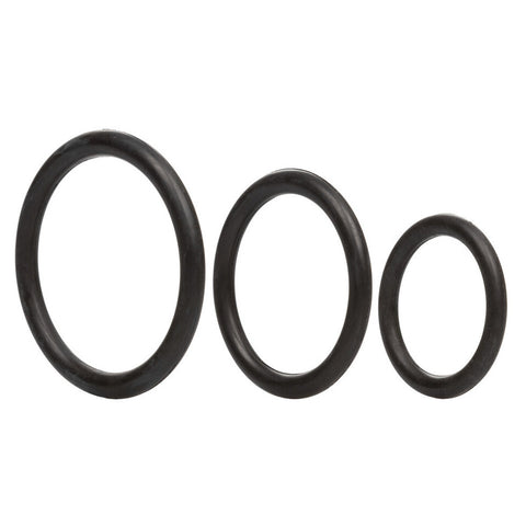 3 Piece Rubber Ring Set Black COCK RING Set