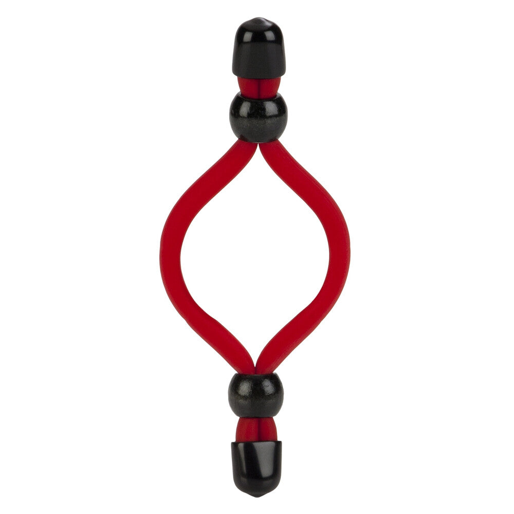 Sean Michaels Adjustable Love Ring Silicone Enhancer Red COCK RINGS