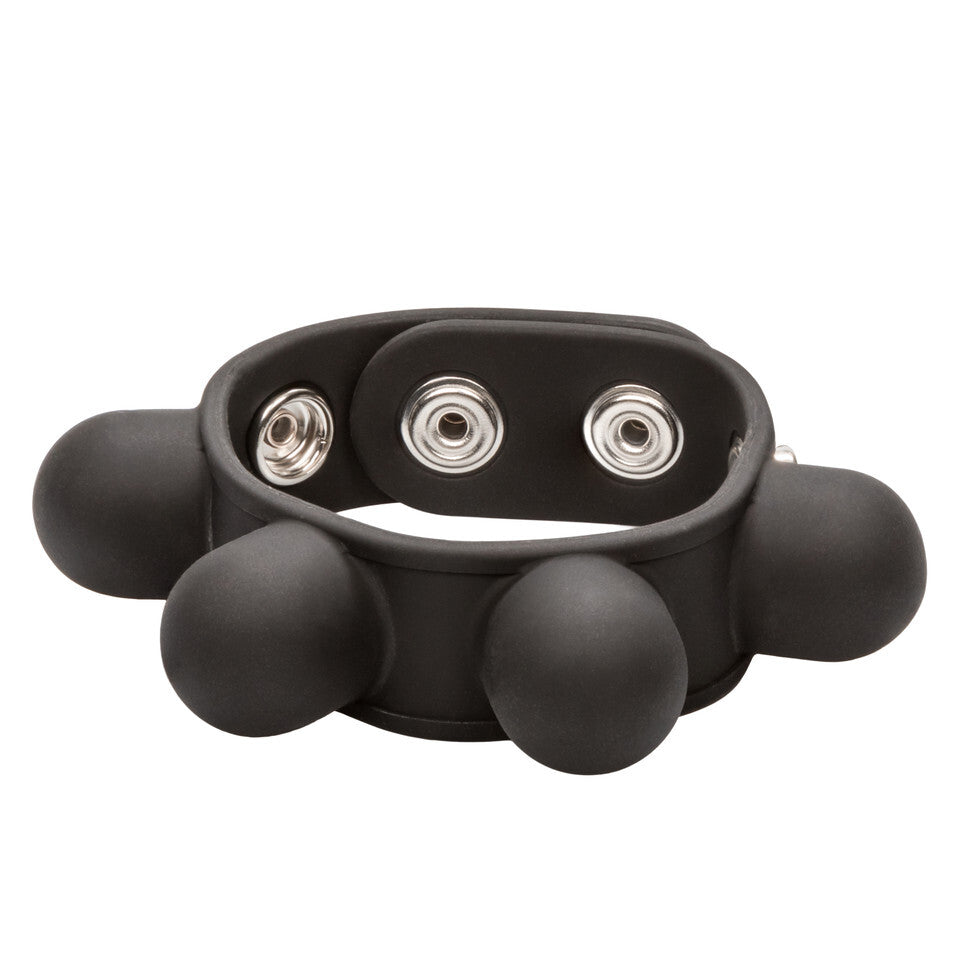 Weighted Ball Stretcher Cock Ring Silicone Comfort Fit Black Ball Stretcher