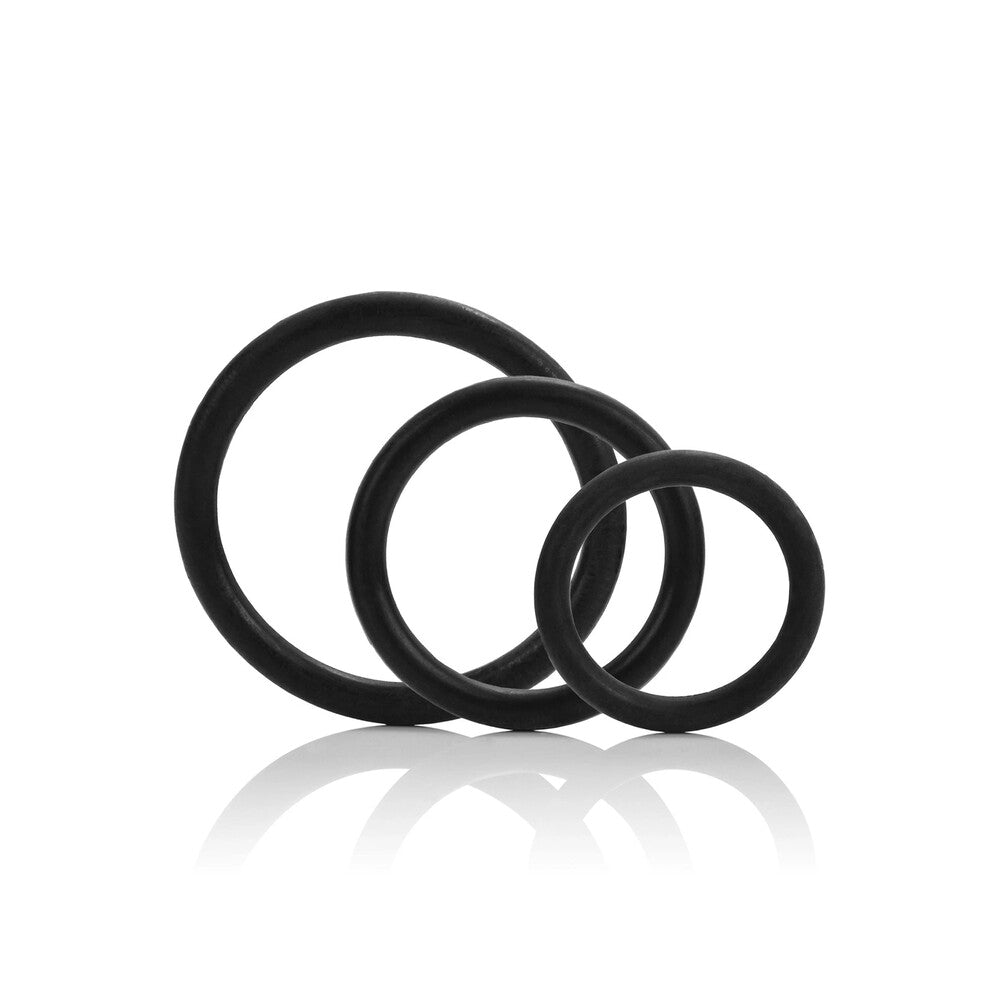 CalExotics TriRings Set Black COCK RING Set