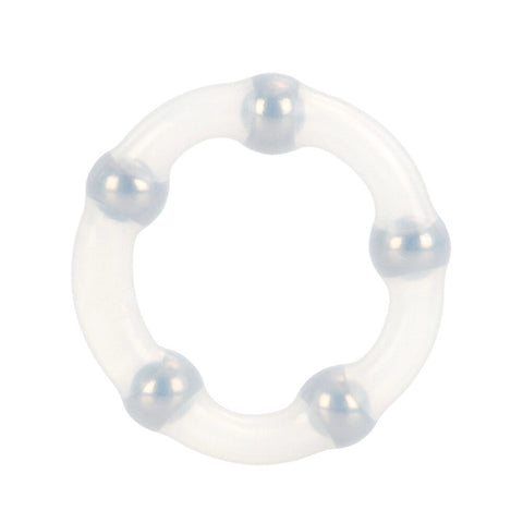 Metallic Bead Ring Clear COCK RINGS