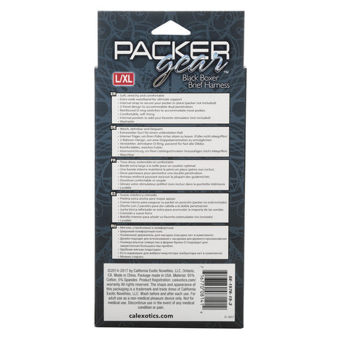 Packer Gear Boxer Harness Black Large to Xtra Large Bodyforms