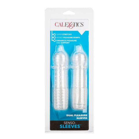 Senso Silicone Penis Sleeves 2 Pack Clear Flexible Stretch SLEEVES