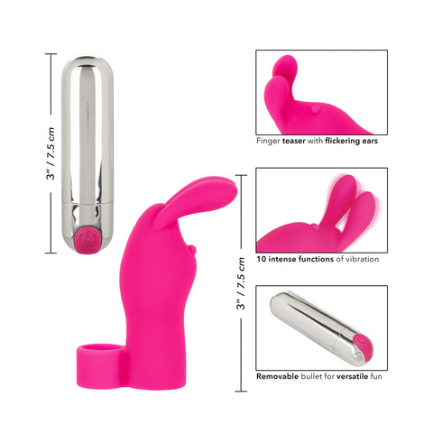 Intimate Play Pink Rechargeable Bunny Finger Vibrator Finger Stimulator