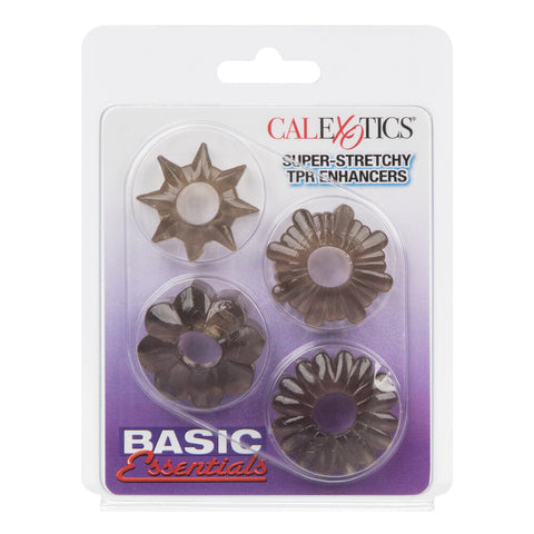 Basic Essentials 4 Rings Smoke COCK RING Set