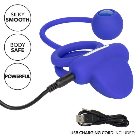 Rechargeable Dual Rocking Rim Enhancer Silicone Cock Ring > Sex Toys For Men > Love Ring Vibrators