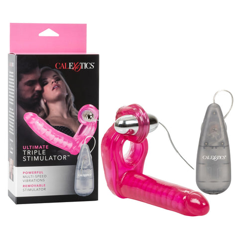 Ultimate Triple Stimulator Vibrating Cock Ring Dong > Realistic Dildos and Vibes > Double Dildos
