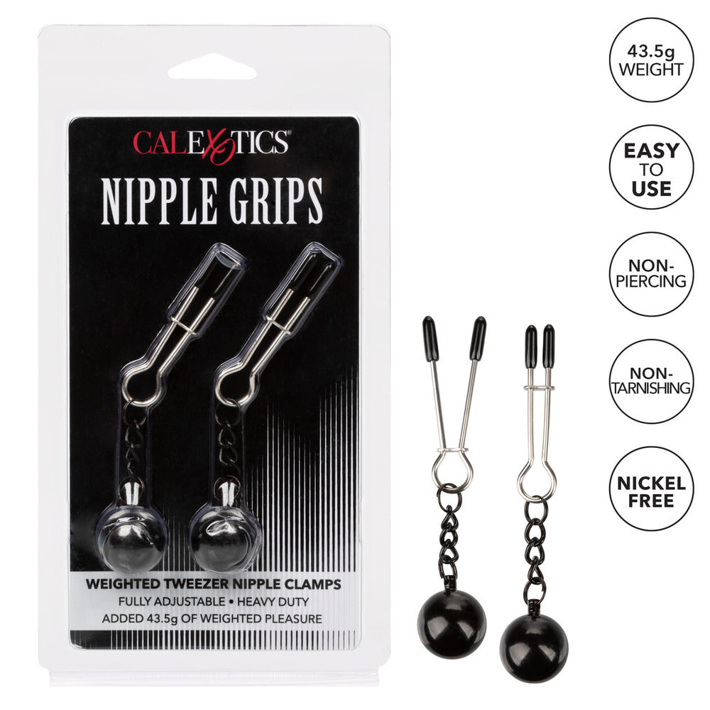 Nipple Grips Weighted Tweezer Nipple Clamps > Bondage Gear > Nipple Clamps