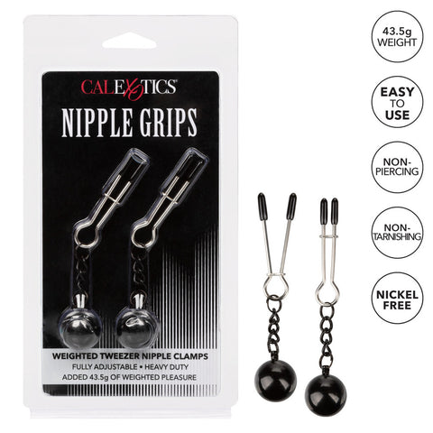 Nipple Grips Weighted Tweezer Nipple Clamps > Bondage Gear > Nipple Clamps