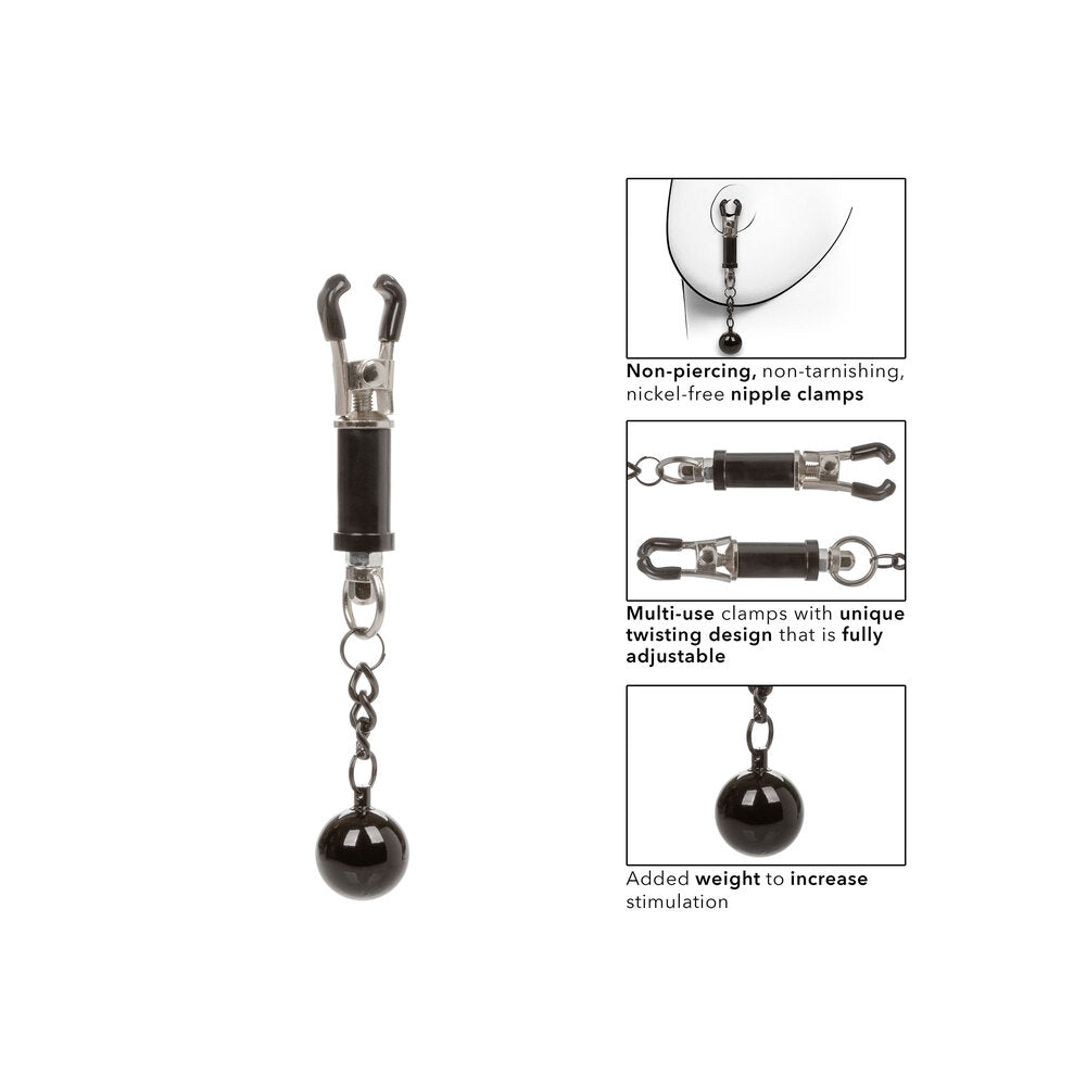 Nipple Grips Weighted Twist Adjustable Nipple Clamps – Unique Twisting Design Clamps > Sex Toys > Nipple Clips