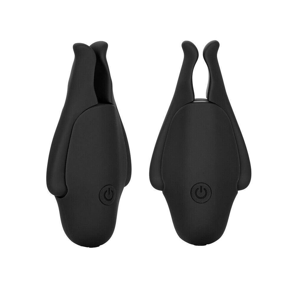 Rechargeable Nipplettes Vibrating Nipple Clamps Black Nipple Stimulators