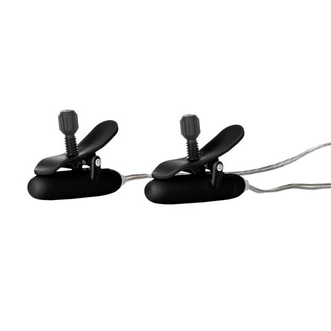 Heated Vibrating Nipple Teasers For Couples Black Silicone Nipple Stimulators