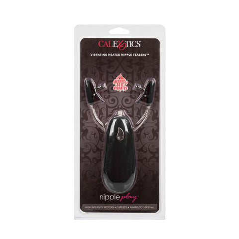 Heated Vibrating Nipple Teasers For Couples Black Silicone Nipple Stimulators